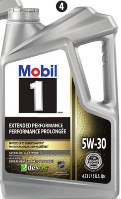 Canadian Tire Mobil 1 extended performance synthetic motor oil offer