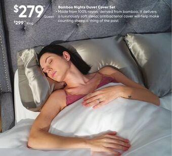 Sleep Country Bamboo nights duvet cover set offer