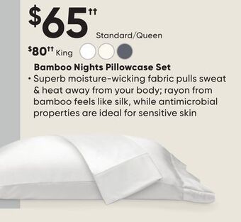 Sleep Country Bamboo nights pillowcase set offer