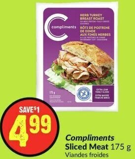 FreshCo Compliments Sliced Meat 175 g offer