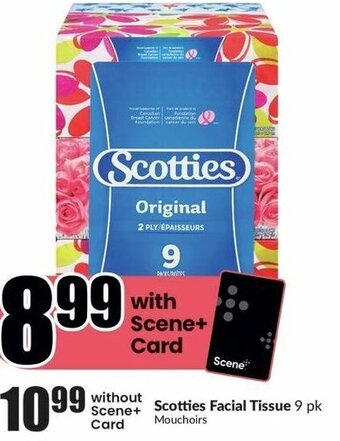 FreshCo Scotties Facial Tissue 9 pk offer