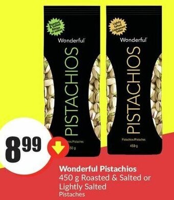 FreshCo Wonderful Pistachios 450 g Roasted & Salted or Lightly Salted offer