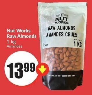 FreshCo Nut Works Raw Almonds 1 kg offer