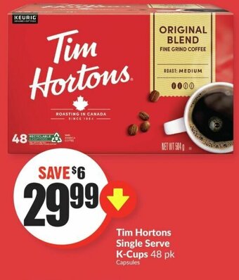 FreshCo Tim Hortons Single Serve K-Cups 48 pk offer