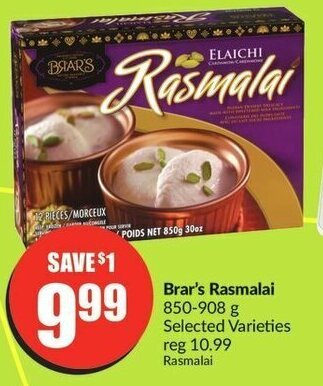FreshCo Brar's Rasmalai 850-908 g offer