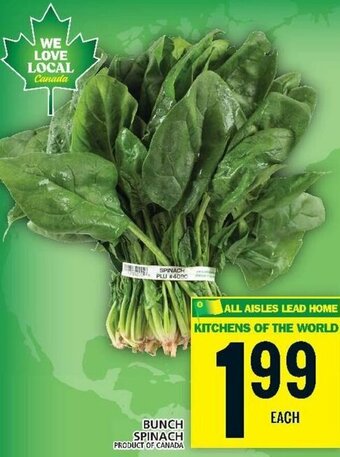 Food Basics BUNCH SPINACH offer