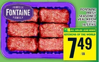 Food Basics FONTAINE FRESH SEASONED VEAL KEFTA offer