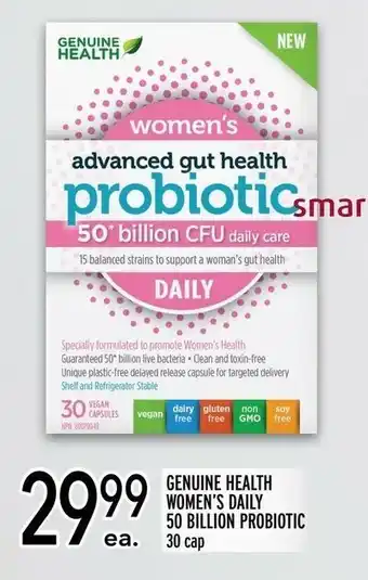 Metro Genuine Health Women's Daily 50 Billion Probiotic offer