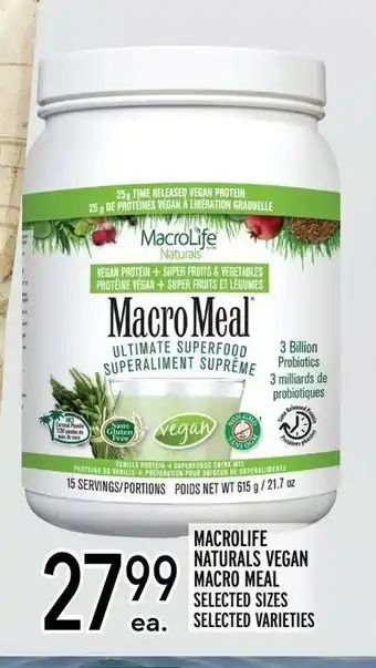 Metro Macrolife Naturals Vegan Macro Meal offer