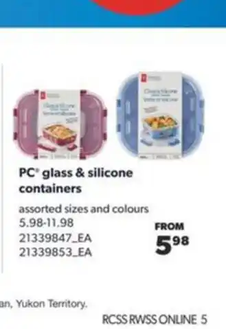 Real Canadian Superstore Glass & Silicone Containers offer