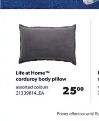 Real Canadian Superstore Corduroy Body Pillow offer