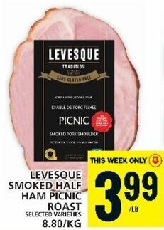 Food Basics LEVESQUE SMOKED HALF HAM PICNIC ROAST offer