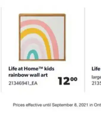 Real Canadian Superstore Kids Rainbow Wall Art offer