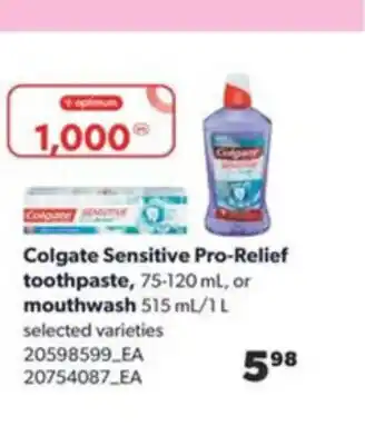 Real Canadian Superstore Colgate Sensitive Pro-Relief Toothpaste offer