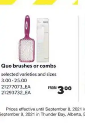 Real Canadian Superstore Quo Brushes or Combs offer