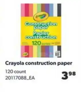 Real Canadian Superstore Crayola construction paper offer