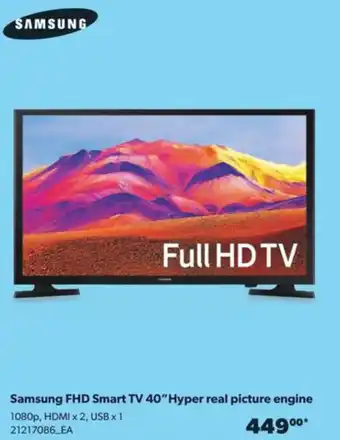 Real Canadian Superstore Samsung FHD smart TV 40" hyper real picture engine offer