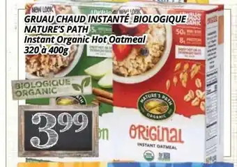 Supermarché PA Gruau chaud instanté biologique nature's path offer