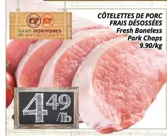 Supermarché PA Côtelettes de porc frais désossées offer