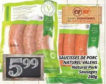 Supermarché PA Saucisses de porc naturel valens offer
