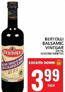 Food Basics BERTOLLI BALSAMIC VINEGAR 500ML offer