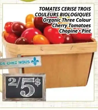 Supermarché PA Tomates cerise trois couleurs biologiques offer