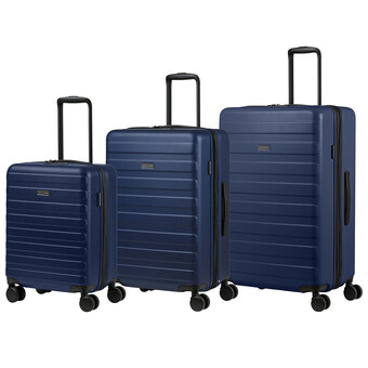 Best Buy Champs fire collection 3-piece hard side expandable luggage set - navy offer