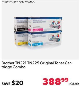 Shopper+ Brother tn221 tn225 original toner cartridge combo offer