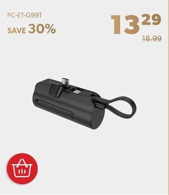 Portable fast charging usb c power bank 5000mah mini battery pack - primecables