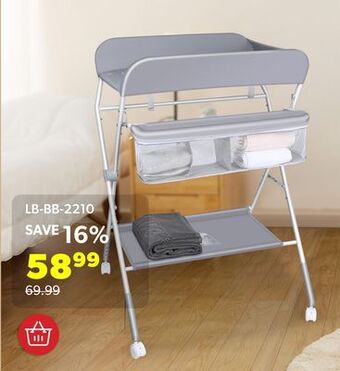 Shopper+ Folding nursery station, diaper changing table with wheels - livingbasics offer