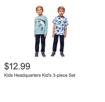Costco Kids headquarters kid's 3-piece set offer