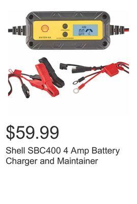 Costco Shell sbc400 4 amp battery charger and maintainer offer