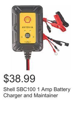 Costco Shell sbc100 1 amp battery charger and maintainer offer