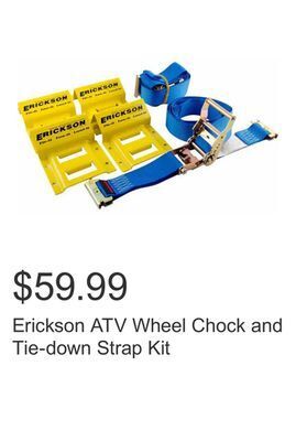 Costco Erickson atv wheel chock and tie-down strap kit offer