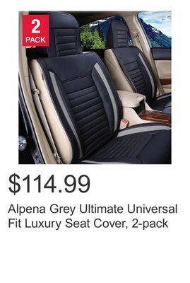 Costco Alpena grey ultimate universal fit luxury seat cover, 2-pack offer