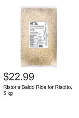 Costco Ristoris baldo rice for risotto, 5 kg offer