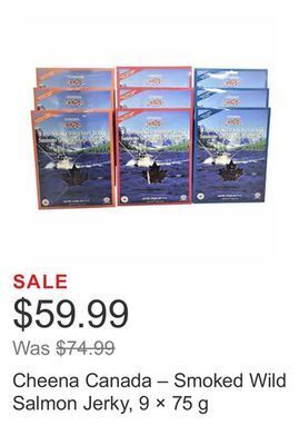Costco Cheena canada – smoked wild salmon jerky, 9 × 75 g offer