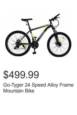 Costco Go-tyger 24 speed alloy frame mountain bike offer