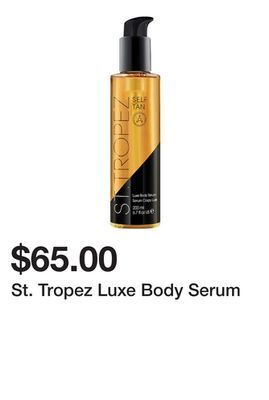 Sephora St. tropez luxe body serum offer
