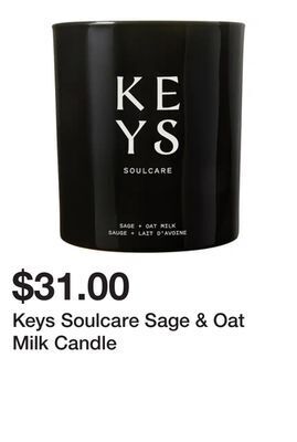Sephora Keys soulcare sage & oat milk candle offer