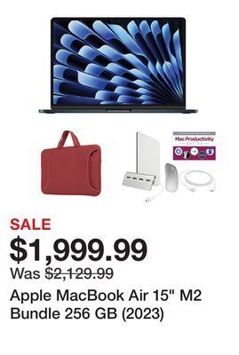 TSC Stores Apple macbook air 15 m2 bundle 256 gb (2023) offer