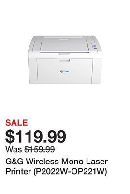 TSC Stores G&g wireless mono laser printer (p2022w-op221w) offer