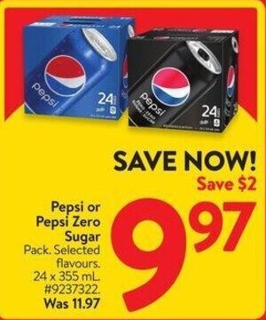 Walmart Pepsi or Pepsi Zero Sugar offer