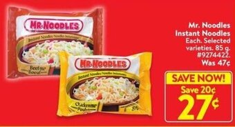 Walmart Mr. Noodles Instant Noodles offer