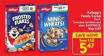 Walmart Kellogg's Family Cereal offer