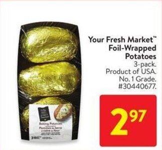 Walmart Your Fresh Market Foil-Wrapped Potatoes offer