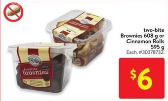 Walmart Two-bite Brownies or Cinnamon Rolls offer