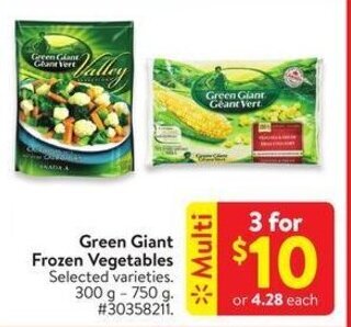Walmart Green Giant Frozen Vegetables offer