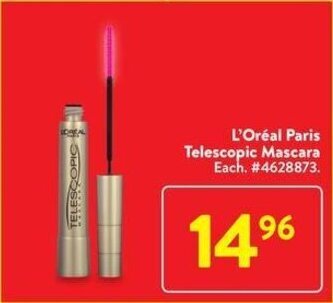 Walmart L'Oréal Paris Telescopic Mascara offer