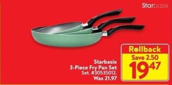 Walmart Starbasix 3-Piece Fry Pan Set offer